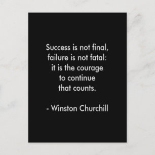 Winston Churchill-citat; Framgång Vykort