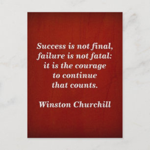 Winston Churchill Citat; Framgång Vykort