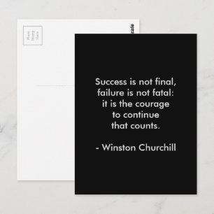 Winston Churchill-citat; Framgång Vykort