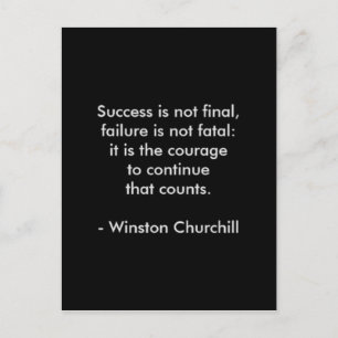Winston Churchill-citat; Framgång Vykort