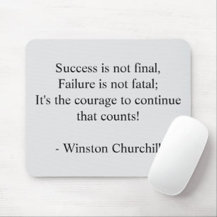 Winston Churchill-citat; Minimalistisk framgång Musmatta