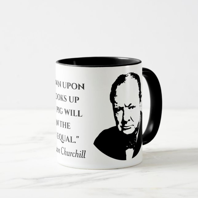 Winston Churchill-citat Mugg (Framsida höger)