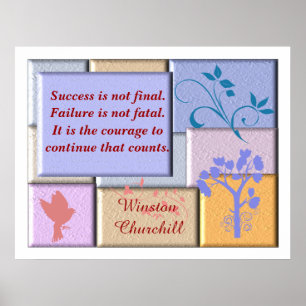 Winston Churchill-citat -poster Poster