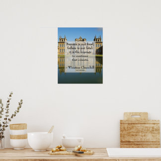 Winston Churchill Citat; Succé Blenheim Palace Poster