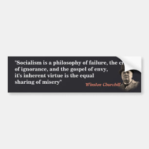 Winston Churchill-citatet om socialism Bildekal