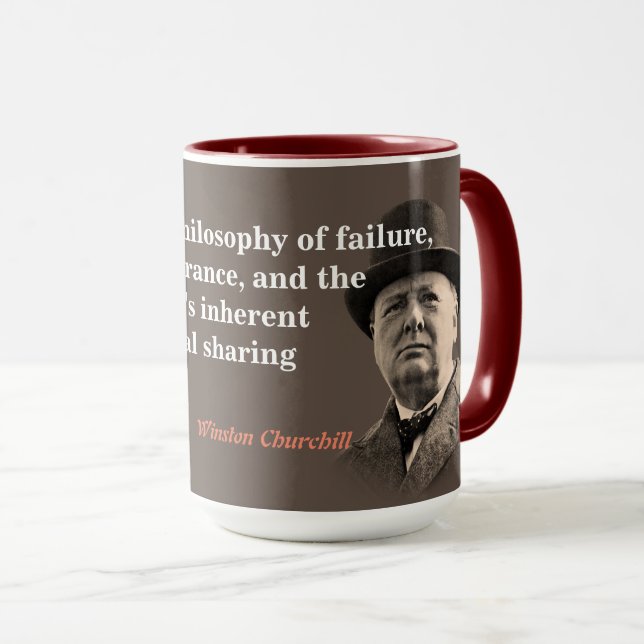 Winston Churchill-citatet om socialism Mugg (Framsida höger)