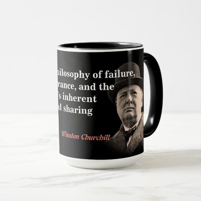 Winston Churchill-citatet om socialism Mugg (Framsida höger)