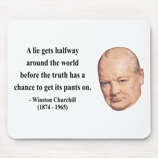 Winston Churchill citationstecken 11b Musmatta (Framsidan)