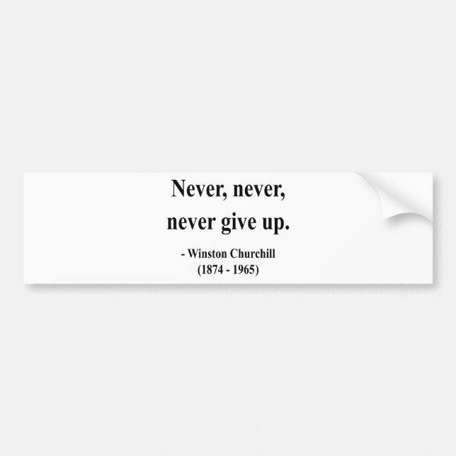 Winston Churchill citationstecken 1a Bildekal (Framsidan)