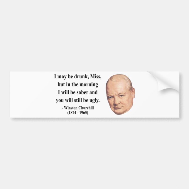 Winston Churchill citationstecken 2b Bildekal (Framsidan)