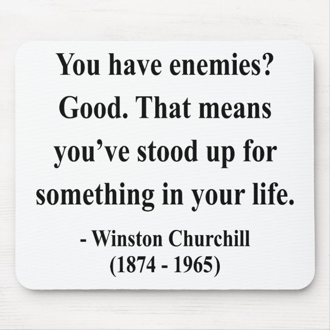 Winston Churchill citationstecken 3a Musmatta (Framsidan)