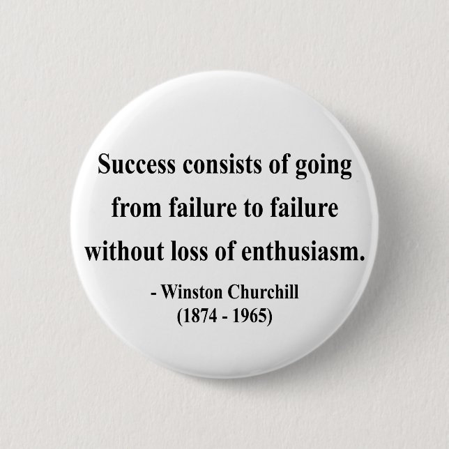 Winston Churchill citationstecken 5a Knapp (Framsida)