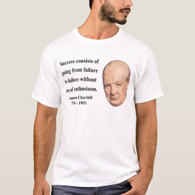 Winston Churchill citationstecken 5b T-shirt (Framsida)