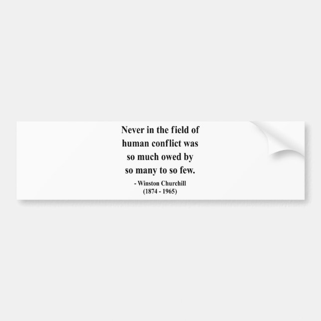 Winston Churchill citationstecken 8a Bildekal (Framsidan)