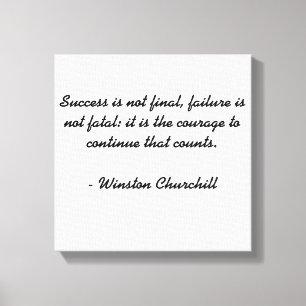 Winston Churchill citationstecken Canvastryck