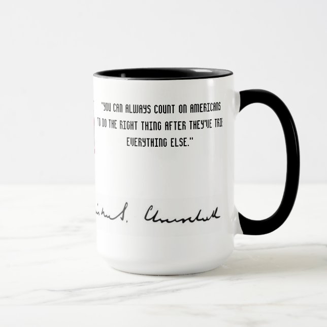 WINSTON CHURCHILL CITATIONSTECKEN MUGG (Höger)