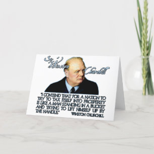 Winston Churchill citationstecken på skatt Kort