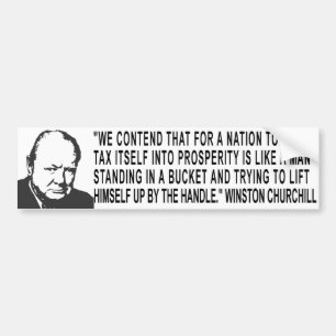 Winston Churchill citationsteckenbildekal Bildekal