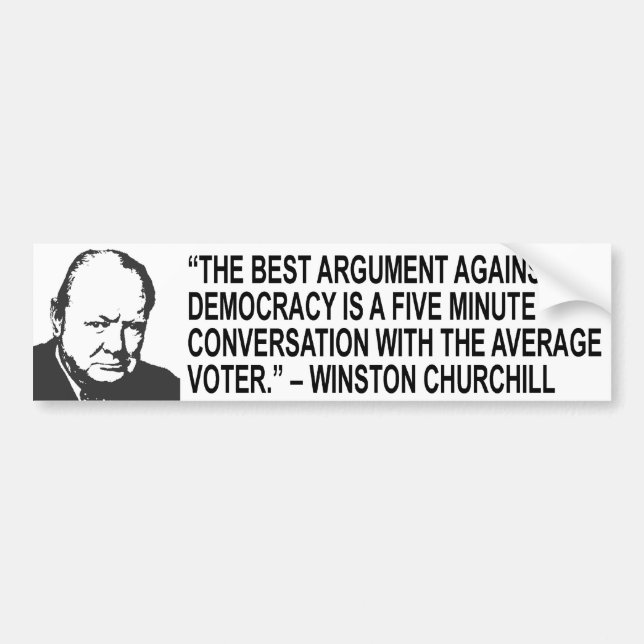 Winston Churchill citationsteckenbildekal Bildekal (Framsidan)