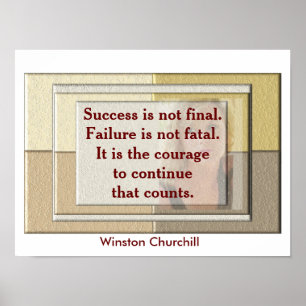 Winston Churchill - citattecken poster