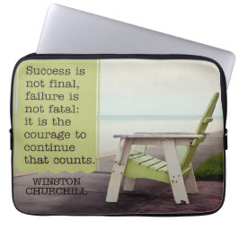 Winston Churchill "Courage" inspirationsoffert Laptop Fodral