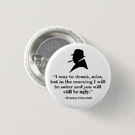 Winston Churchill emblem - citationstecken 20 Knapp