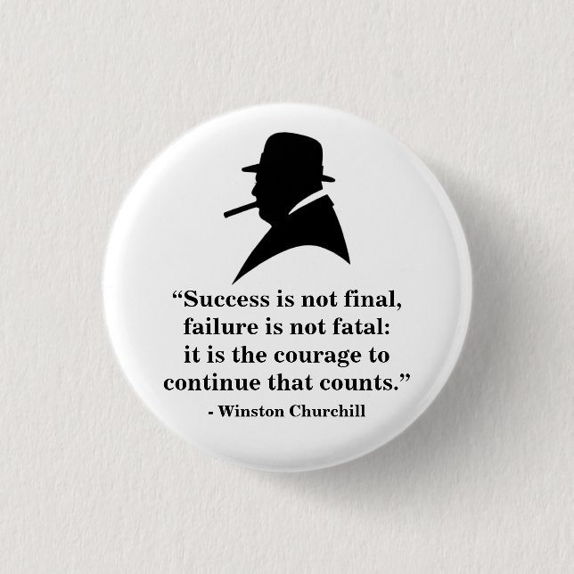 Winston Churchill emblem - citationstecken 5 Knapp (Framsida)