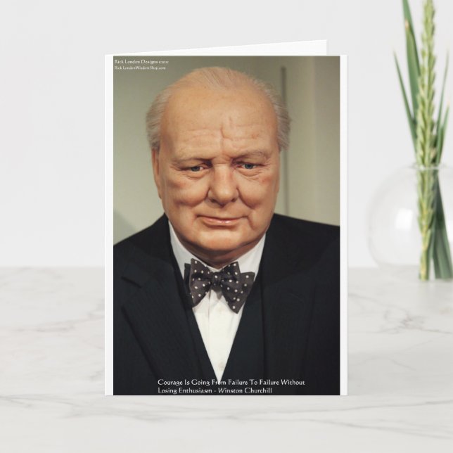 Winston Churchill Failure Wisdom Quote Gift Kort (Framsida)