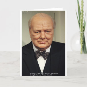 Winston Churchill Failure Wisdom Quote Gift Kort