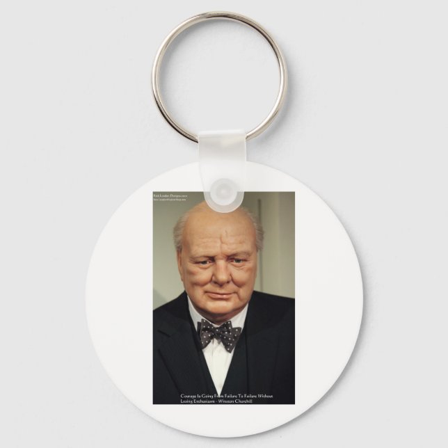 Winston Churchill-fel Wisdom-offerter Nyckelring (Framsida)