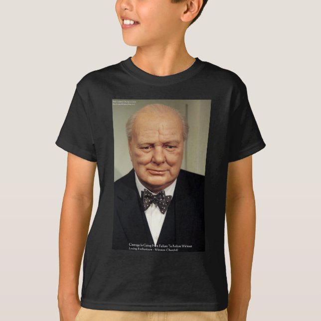 Winston Churchill-fel Wisdom-offerter Tee (Framsida)