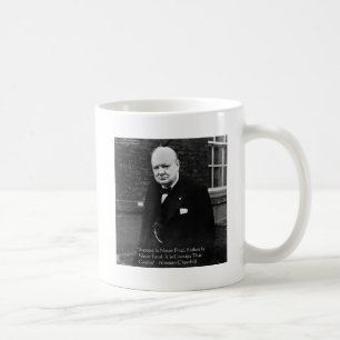 Winston Churchill "Framgång Aldrig Slutlig" Gåvor Kaffemugg