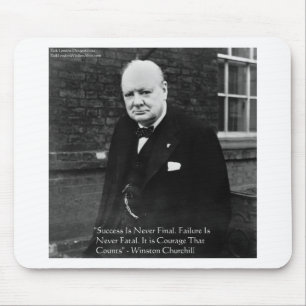 Winston Churchill "Framgång Aldrig Slutlig" Gåvor Musmatta