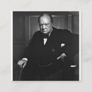 Winston Churchill Fyrkantigt Visitkort