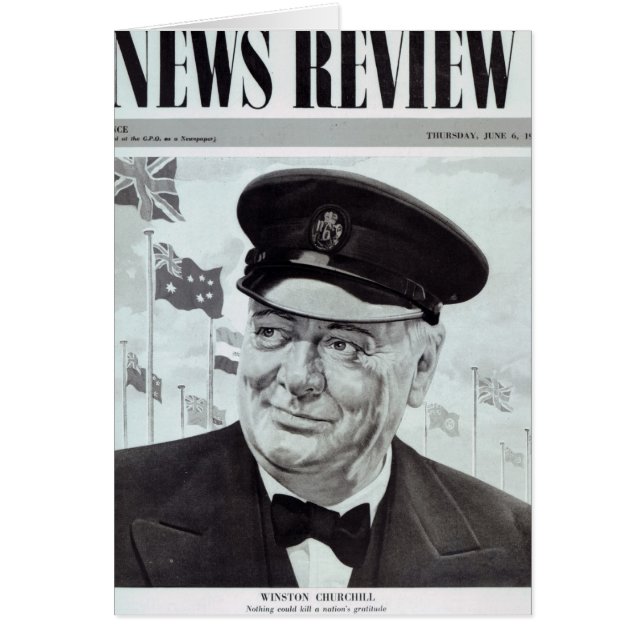 Winston Churchill Hälsningskort (Framsidan)