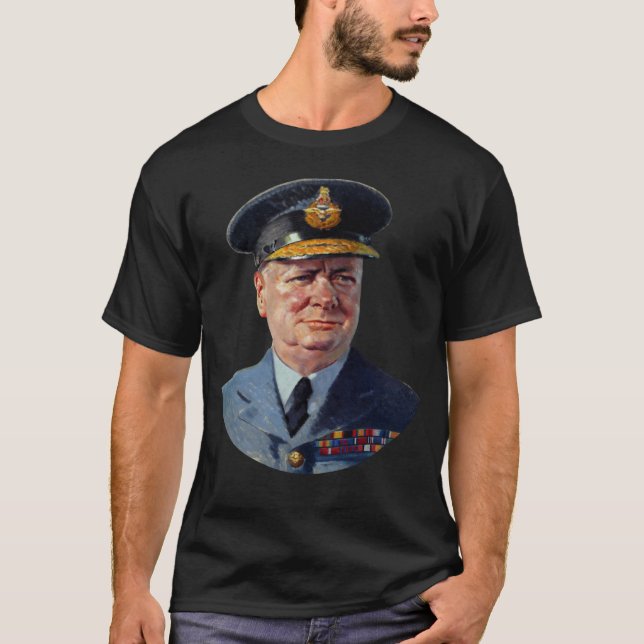 Winston Churchill in Uniform T Shirt (Framsida)