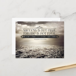 Winston Churchill inspirational Quote "Courage" Vykort