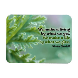 Winston Churchill inspirationcitat "Ett liv" Magnet