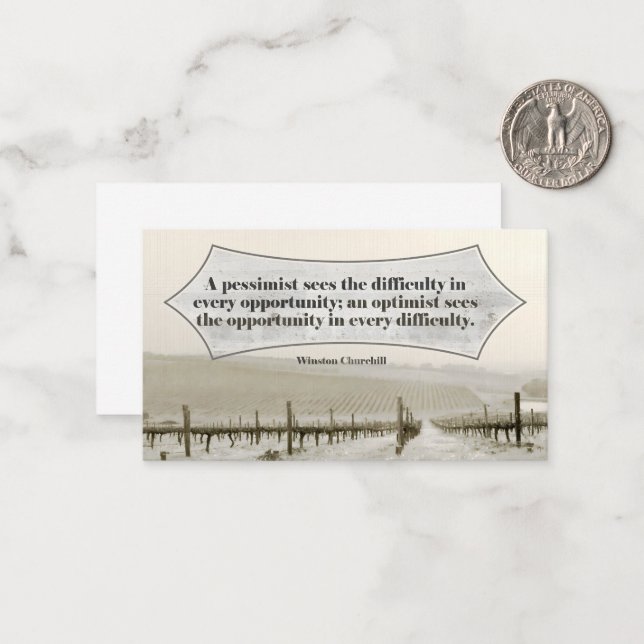 Winston Churchill inspirationsoffertmöjlighet Anteckningskort (Fram/Back In Situ)