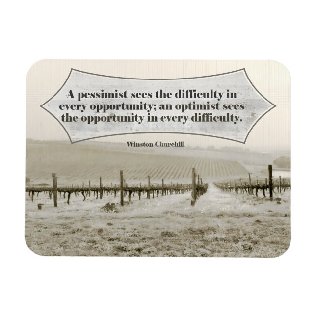 Winston Churchill inspirationsoffertmöjlighet Magnet (Horisontell)