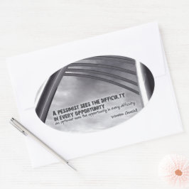 Winston Churchill inspirationsoffertmöjlighet Ovalt Klistermärke