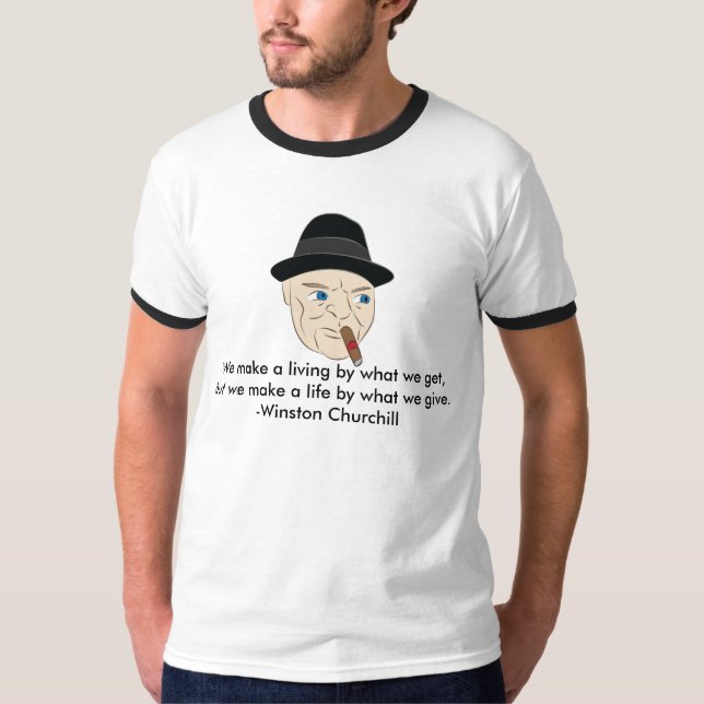 Winston Churchill inspirera skjorta Tee (Framsida)