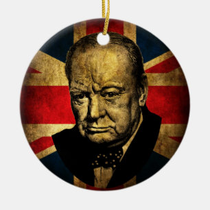Winston Churchill Julgransprydnad Keramik
