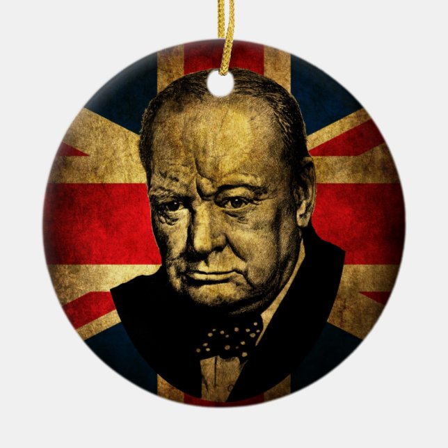 Winston Churchill Julgransprydnad Keramik (Framsidan)