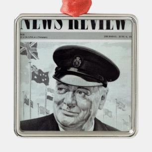 Winston Churchill Julgransprydnad Metall