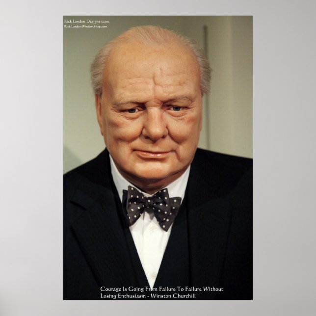 Winston Churchill Misslyckande Visdom Citat Affisc Poster (Framsidan)