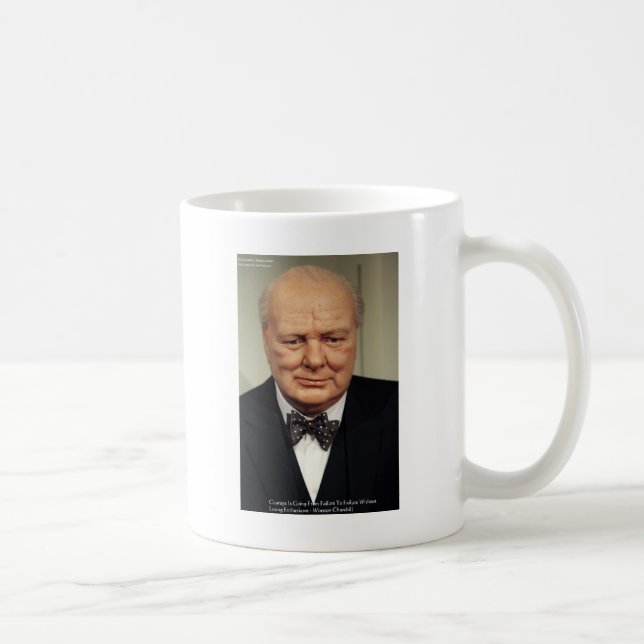 Winston Churchill Misslyckande Visdom Citat Gåvor Kaffemugg (Höger)