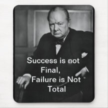 Winston Churchill - Mousepad - framgång