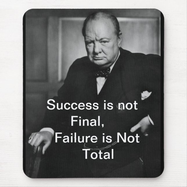 Winston Churchill - Mousepad - framgång Musmatta (Framsidan)