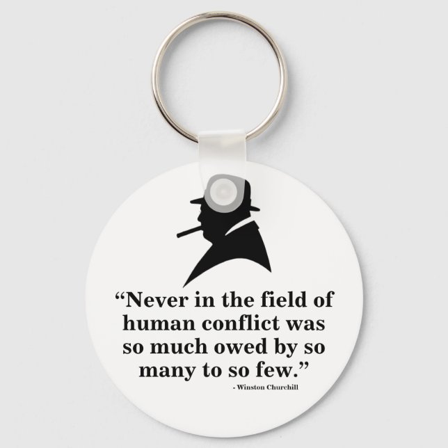 Winston Churchill Nyckelring - Citat 11 (Framsida)